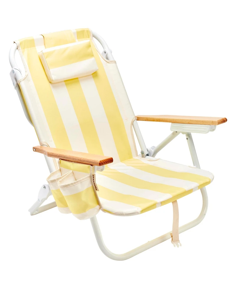 SUNNYLiFE Deluxe Beach Chair: La Mer Limon Stripe