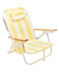 SUNNYLiFE Deluxe Beach Chair: La Mer Limon Stripe