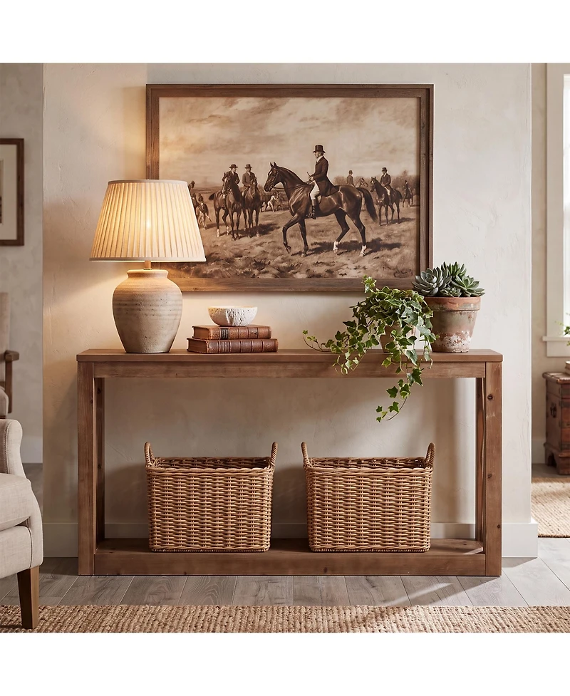 Tribesigns Farmhouse Solid Wood Console Table, Narrow Entryway Table