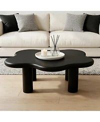Flynama 40 Inch Cloud Coffee Table Modern Irregular Mdf Living Room Center Table