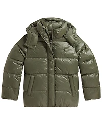 Polo Ralph Lauren Girls' 7-16 Glossy Down Hooded Jacket