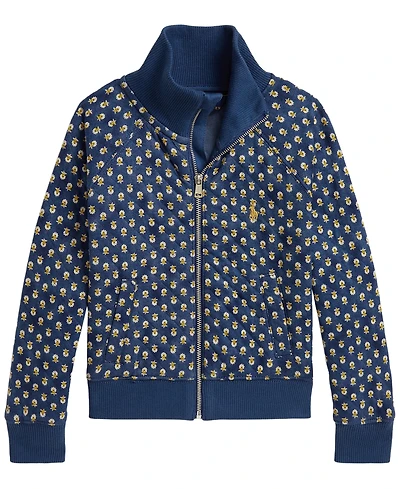 Polo Ralph Lauren Girls' 2T-6X Floral Quilted Double-Knit Full-Zip Jacket
