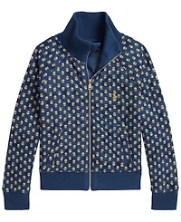 Polo Ralph Lauren Girls' 2T-6X Floral Quilted Double-Knit Full-Zip Jacket