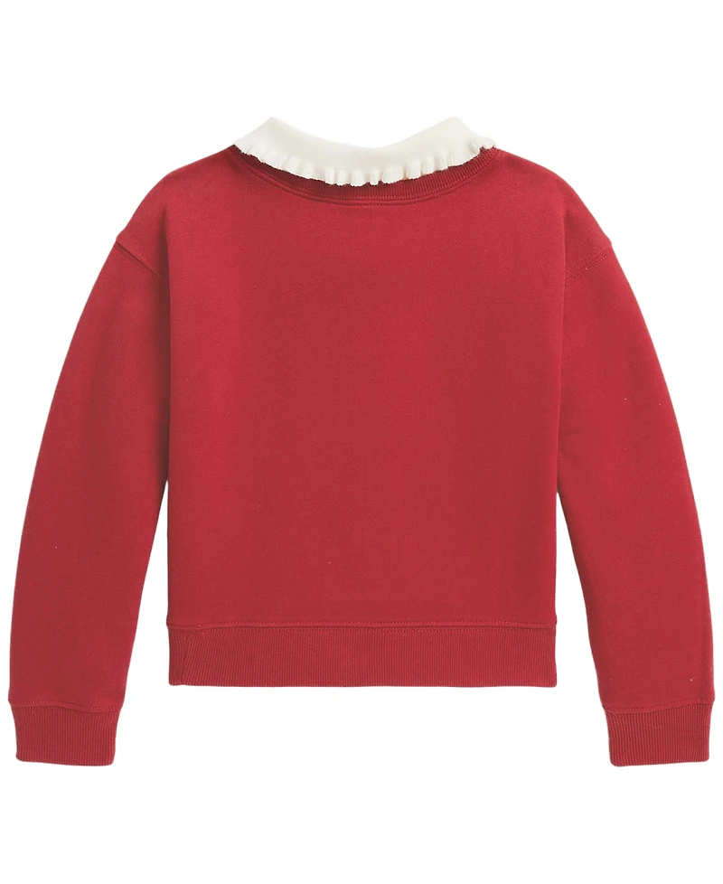Polo Ralph Lauren Girls' 2T-6X Collared Fleece Sweatshirt