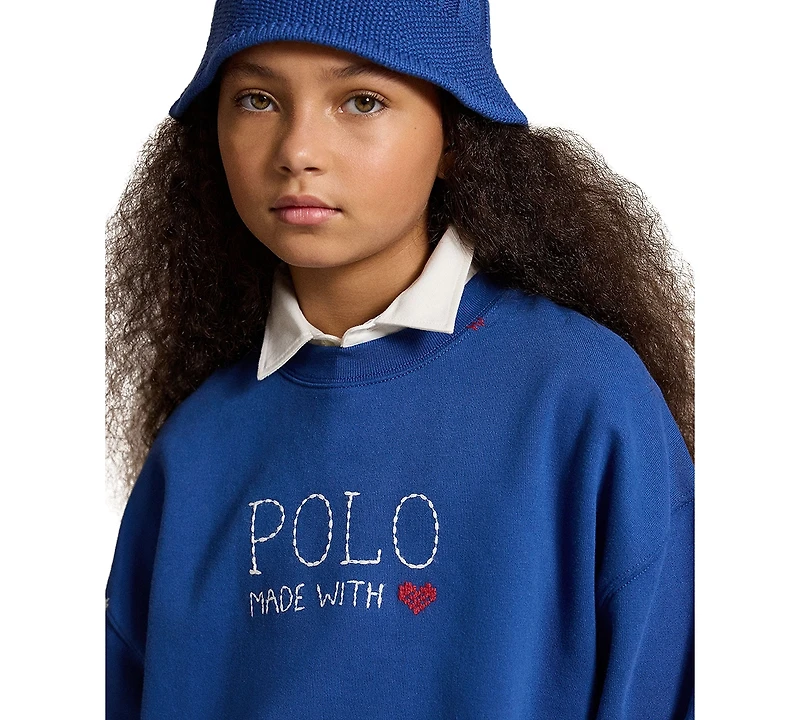 Polo Ralph Lauren Girls' 7-16 Logo Fleece Sweatshirt