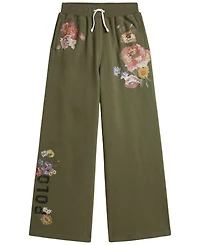 Polo Ralph Lauren Girls' 7-16 Floral Wide-Leg Fleece Sweatpants