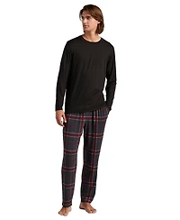 Perry Ellis Portfolio Men's Deluxe Touch Plaid Drawstring-Waist Sleep Pants