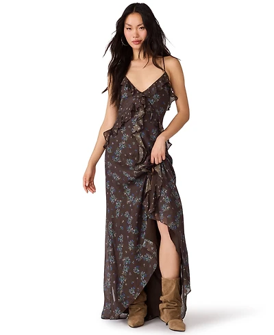Steve Madden Women's Roselyn Floral Ruffle High-Low Dress
