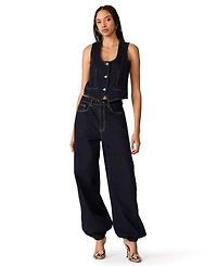 Steve Madden Women's Soho Jean Wide-Leg Balloon Jeans