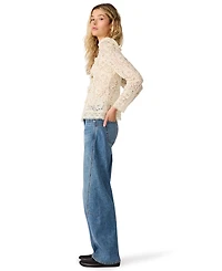 Steve Madden Women's Aberdeen Long-Sleeve Lace Blouse