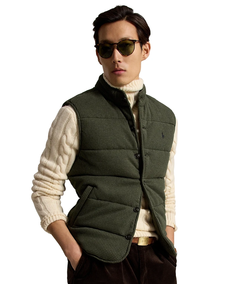 Polo Ralph Lauren Men's Houndstooth Regular-Fit Estate-Rib Vest
