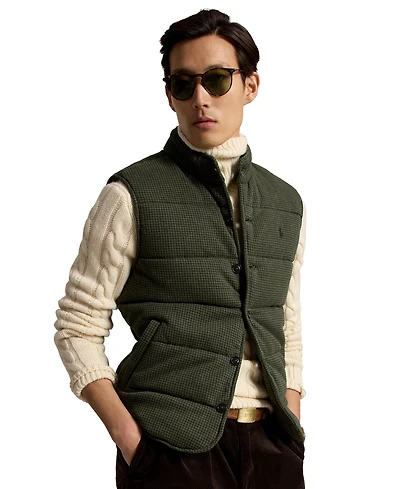 Polo Ralph Lauren Men's Houndstooth Regular-Fit Estate-Rib Vest