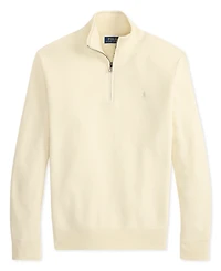 Polo Ralph Lauren Men's Mesh-Knit Cotton Quarter-Zip Sweater