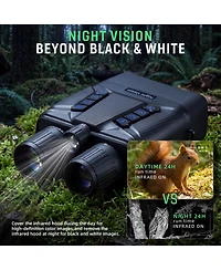Sugift 4K Night Vision Goggles, 8X Digital Binoculars with 3.99 inch Screen 64GB Card 2000FT Range 40MP Photo and Video for Adults