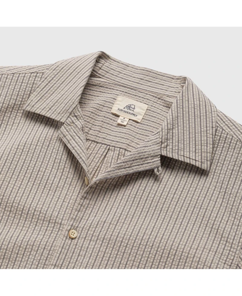 Surfside Supply Co. Men's Nate Crinkle Stripe Cabana Shirt