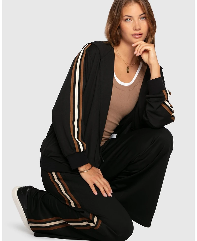 Belle & Bloom Women's Ready To Go Striped Sleeve Jacket
