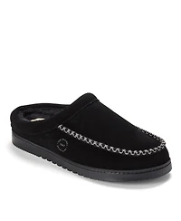 Dearfoams Men's Beckett Genuine Suede Clog Slippers