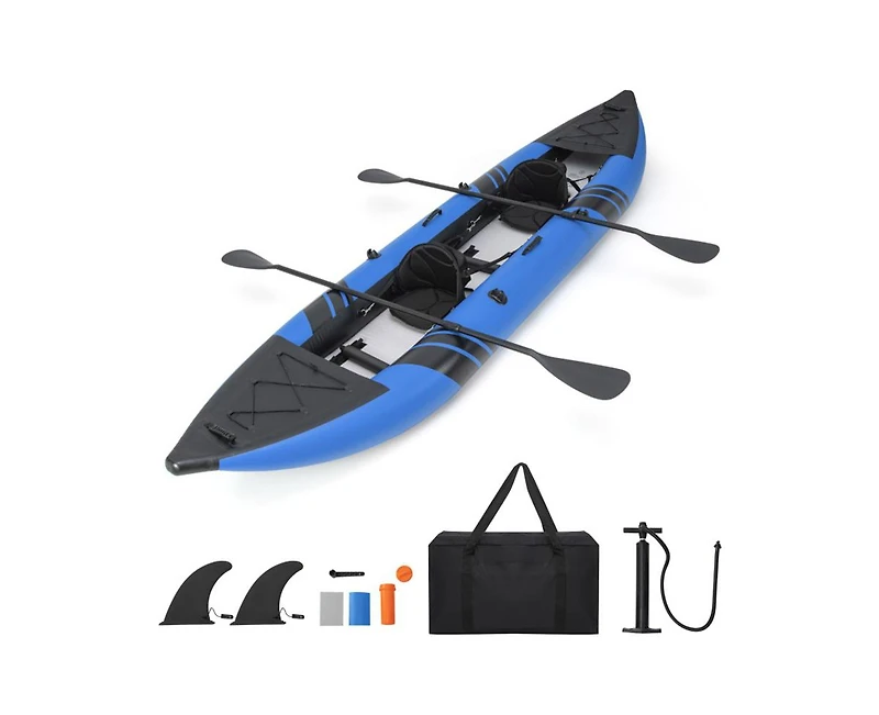 Hikeen Inflatable 2-person Kayak Set with Aluminium Oars and Repair Kit