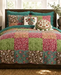 Greenland Home Fashions Danica Reversible 3-Piece Quilt Set, Full/Queen