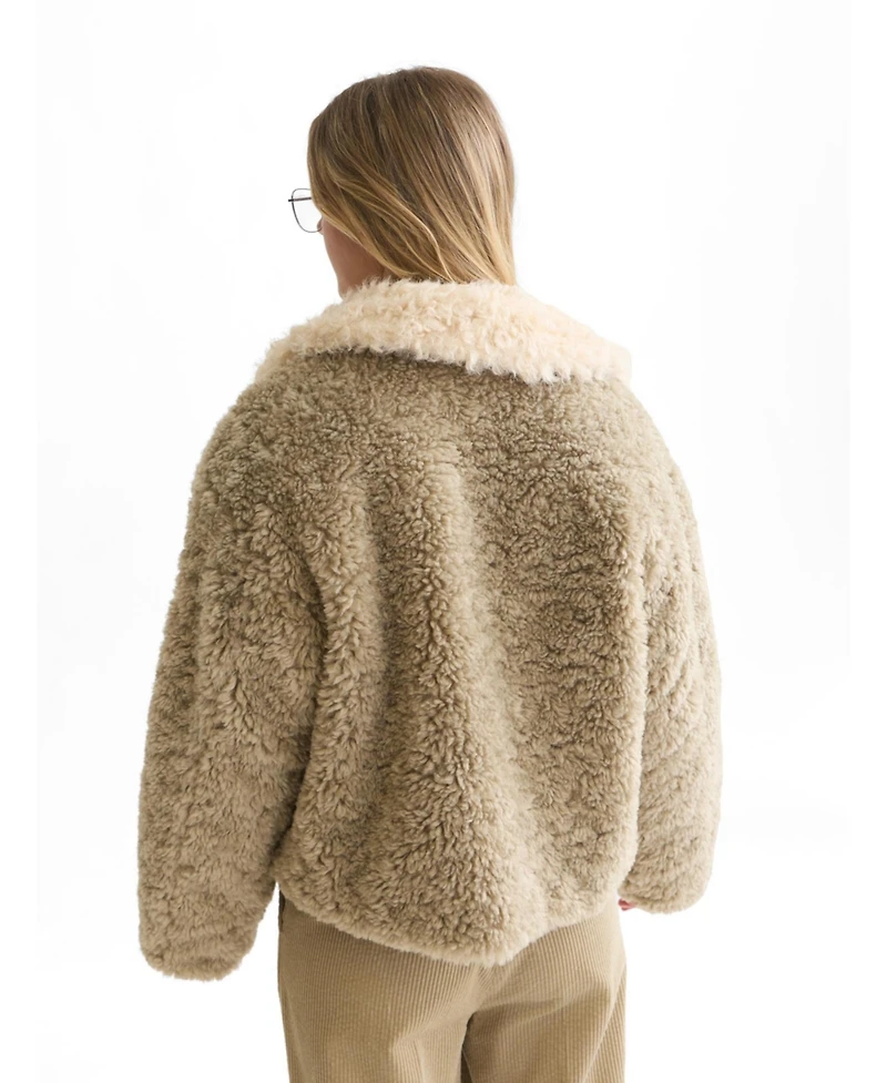 Scotch & Soda Women's Faux Fur Short Jacket