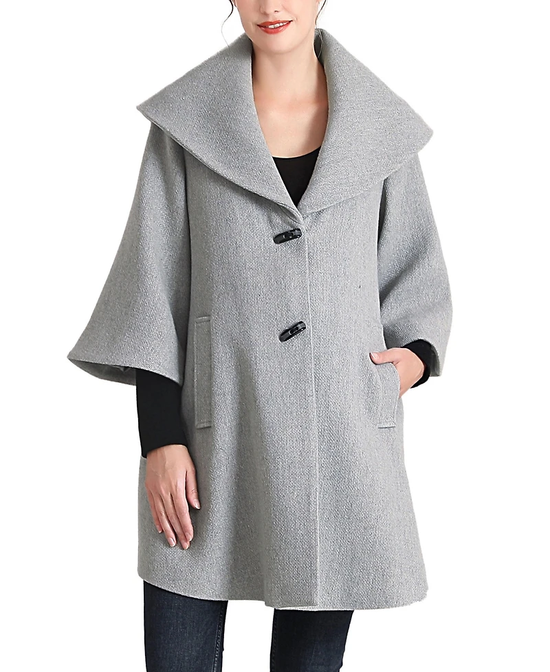 kimi + kai Maternity Aanya A-Line Wool-Blend Removable Bib Coat