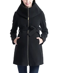 kimi + kai Women's Mia Wool Blend Fold Collar Coat