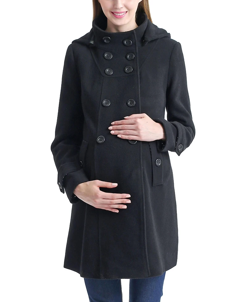 kimi + kai Women's Maternity Penelope Wool Blend A-Lined Coat
