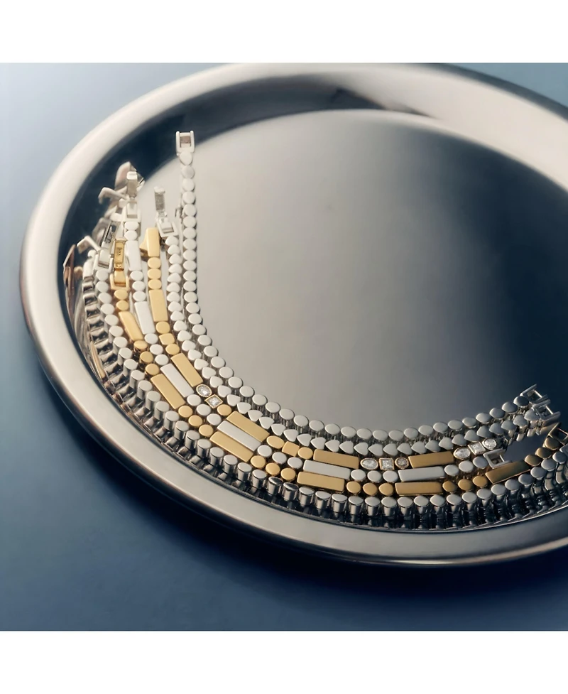 Square Dot Bracelet in Gold Vermeil