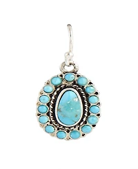 Barse Little Sedona Blue Turquoise and Silver Drop Earrings