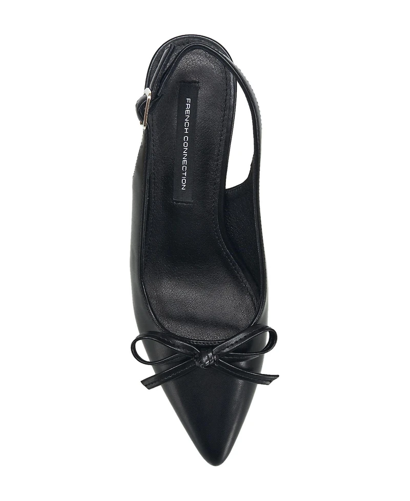 French Connection Women's Brinny Small Bow Kitten Heel