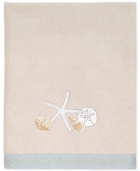 Avanti Seaglass Embroidered Seashell Cotton Bath Towels
