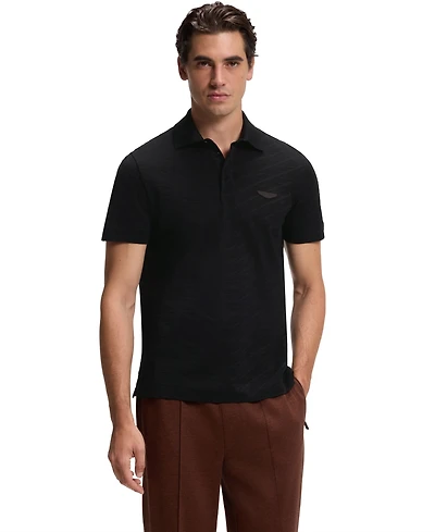 Boss by Hugo x Aston Martin Men'sCotton Mercerized Cotton Jacquard Regular-Fit Polo Shirt