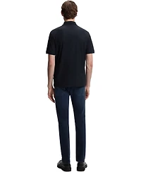 Boss by Hugo Men's Cotton Regular-Fit Geometric-Jacquard Polo Shirt