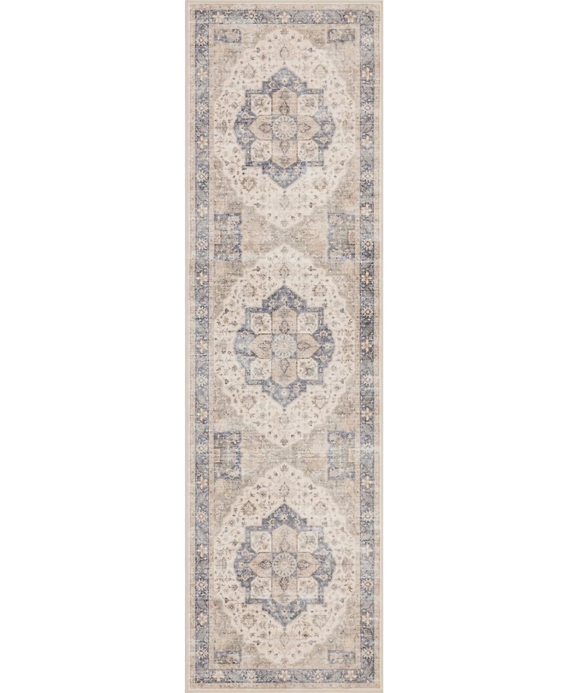 Mink Home Homewell Machine Washable HAM4005 2'x6'11" Runner Area Rug