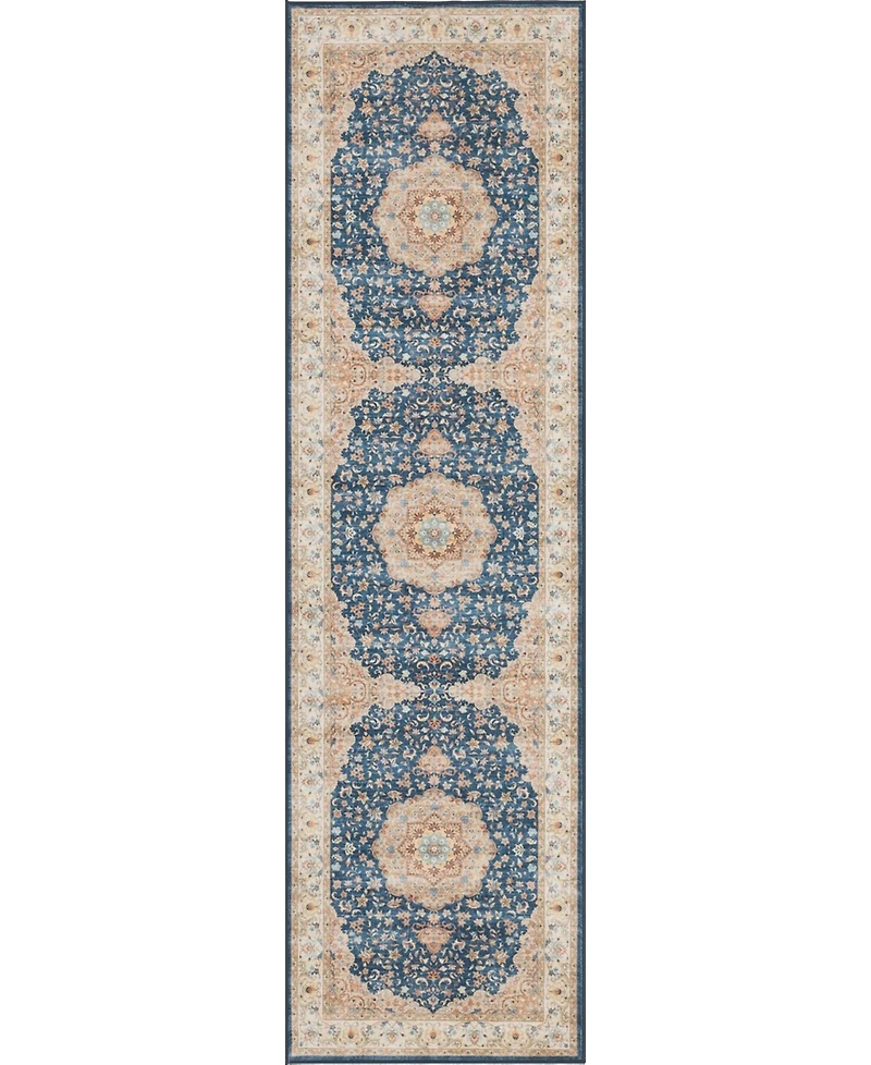 Mink Home Homewell Machine Washable HAM4003 2'x6'11" Runner Area Rug