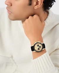Philipp Plein Men's Black Silicone Strap Watch 43mm
