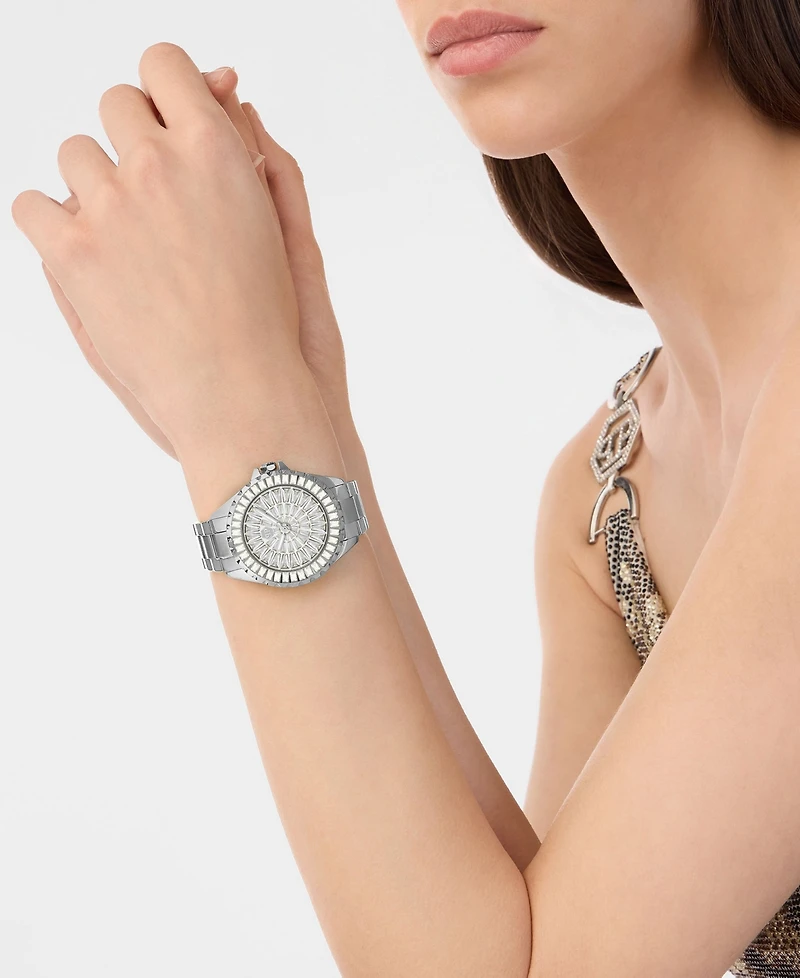 Philipp Plein Heaven Women's Silver Stainless Steel Bracelet Watch 34mm