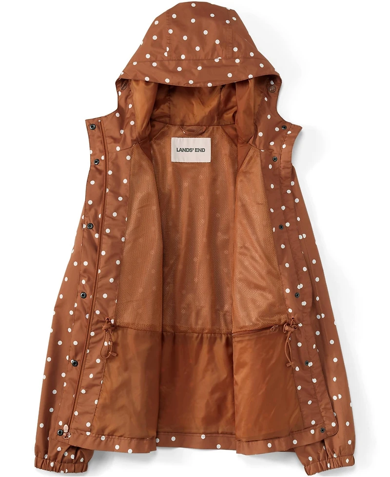 Lands' End Women's Print Squall Packable Rain Jacket