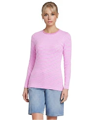 Lands' End Women's Tall Long Sleeve Micro Rib T-Shirt