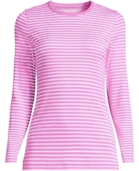 Lands' End Women's Tall Long Sleeve Micro Rib T-Shirt