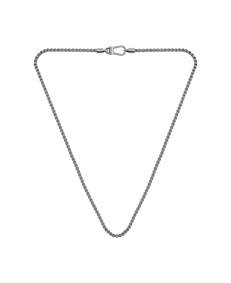 Hugo Boss Men's Liam Stainless Steel Ionic Plated Antique Silver Steel Necklace