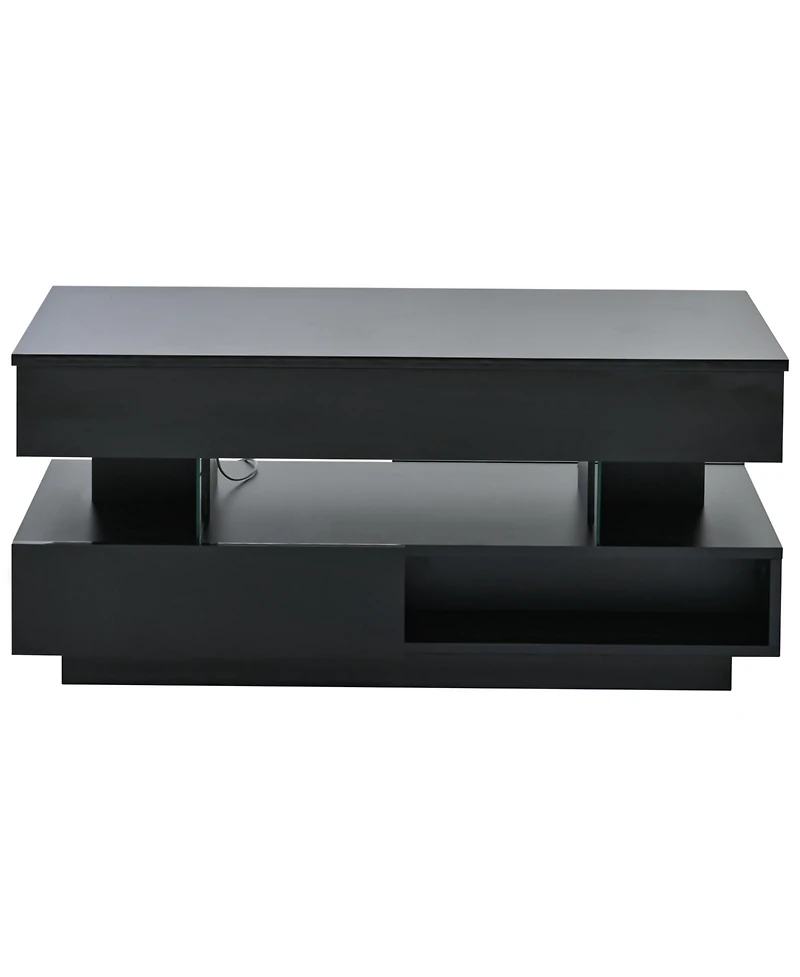 Flynama 39.3" Lift Top Coffee Table with Led Lights