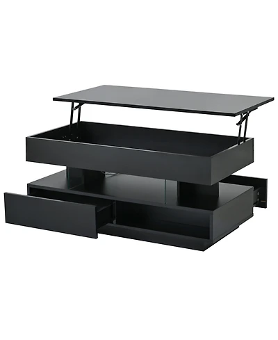 Flynama 39.3" Lift Top Coffee Table with Led Lights