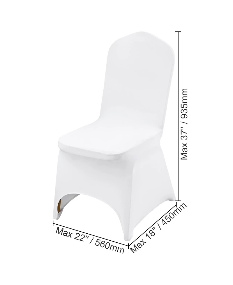 Sugift 100 Pieces Stretch Spandex Folding Chair Covers Universal Fitted Removable Washable Slipcovers