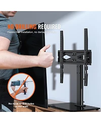 Sugift Swivel Universal Tv Stand for 32 to 55 in TVs Height Adjustable Portable Floor Stand