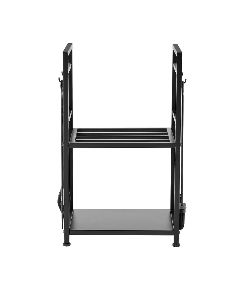 Slickblue 1.3ft Indoor Firewood Rack with Tools 400lb Capacity Log Storage Holder