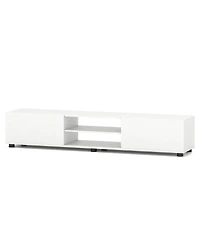 Sugift Modern Tv Stand with 2 Cabinets and Open Shelves