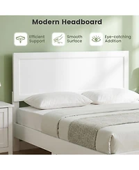 Sugift Full Size Modern Bed Frame with Headboard No Box Spring Needed
