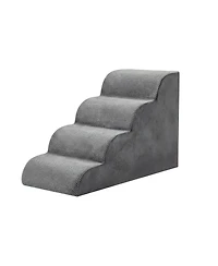 Zeny Staircase ramps designed for small dogs and cats, high-density foam curved pet steps