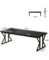 Tribesigns 78.74" Industrial Executive Desk